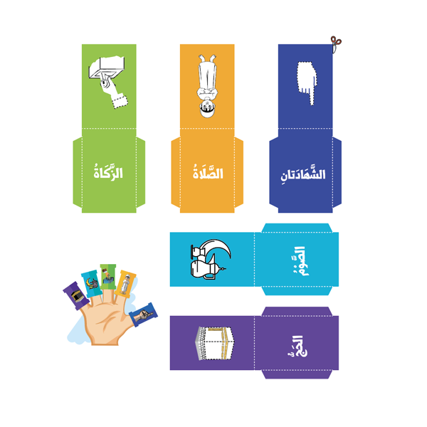 FIVE Pillars of Islam - Coloring Worksheet